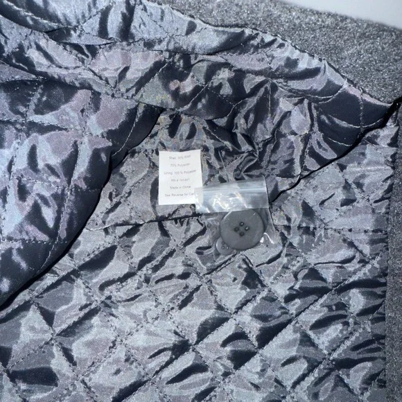 NWT | Alpine Swiss Parka Trench Pea Coat Belt Jacket Faux Fur Hood | Gray |Small - Picture 13 of 13